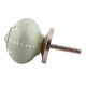 Sage Green Tiny Flower And Dotted Line Ceramic Floral Knobs Online